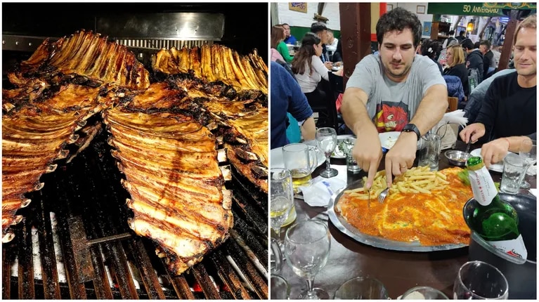 “y-sobro”:-un-grupo-de-amigos-visito-el-bodegon-con-la-milanesa-mas-grande-del-pais-y-la-prueba-se-viralizo