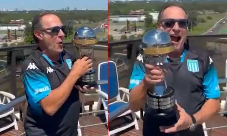 «Hermosa mañana, verdad?»: El video viral de Guillermo Francella festejando con Racing la Sudamericana