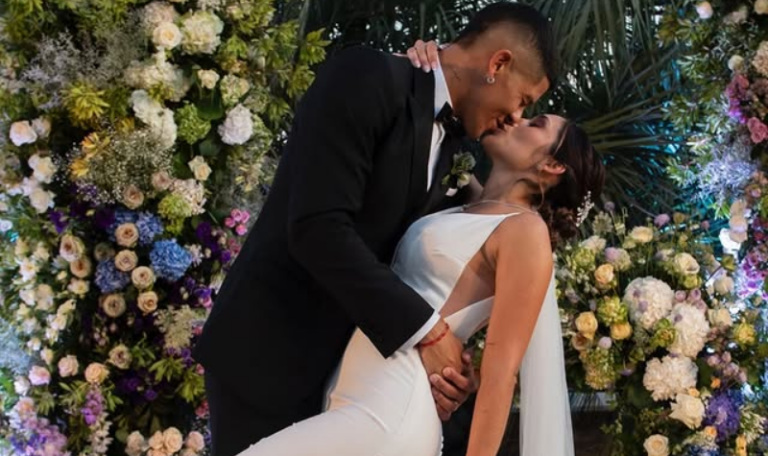 Marcos Rojo cerró el 2024 con una boda de ensueño junto a Eugenia Lusardo en La Plata: las fotos