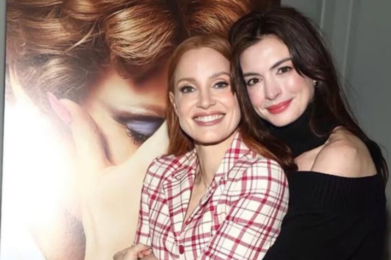 La divertida foto de Anne Hathaway y Jessica Chastain en un avión que revolucionó a sus fans