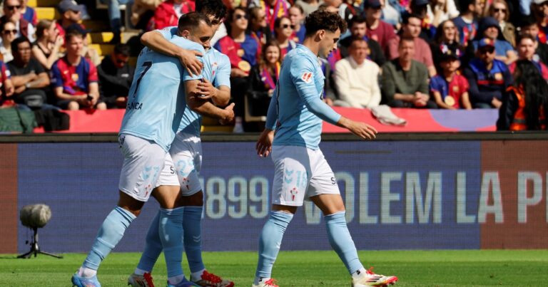 Raphinha de cabeza iguala el marcador ante Celta de Vigo