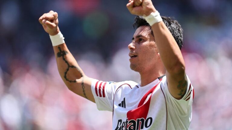 River puso el 3-1 con un gol de Maximiliano Meza tras una gran asistencia del Huevo Acuña