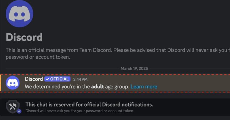 Qué sucede si no completas la verificación de edad de Discord?