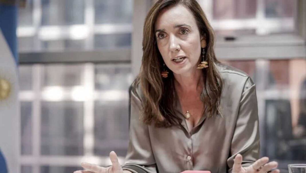 Victoria Villarruel, vicepresidenta argentina, durante una declaración sobre las Islas Malvinas