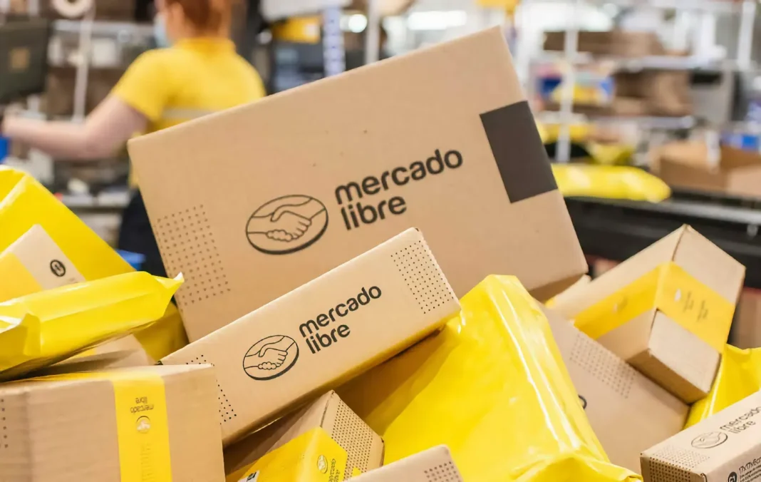 Logotipo de Mercado Libre en una pantalla de computadora