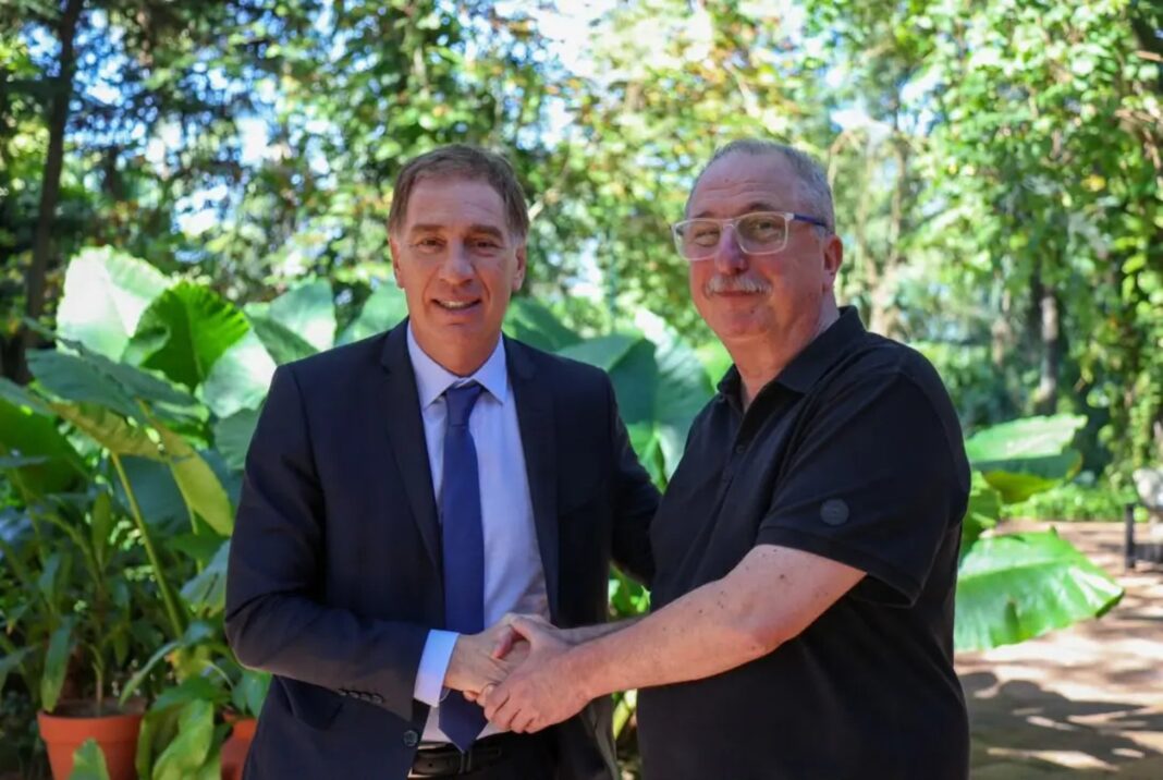 Diego Santilli y Hugo Passalacqua en reunión en Posadas